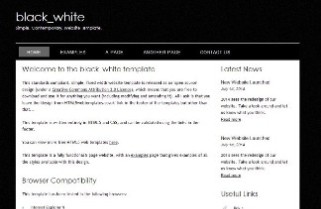 Black White responsive html5 template