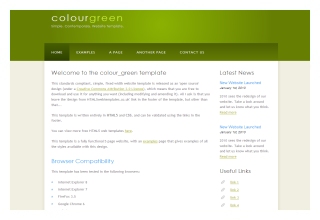 Colour Green responsive html5 template
