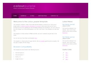 Colour Purple responsive html5 template