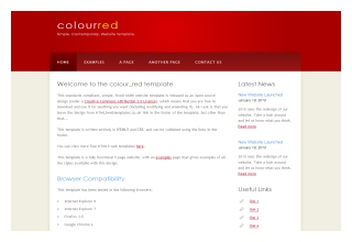 Colour Red responsive html5 template