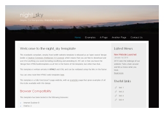 Night Sky responsive html5 template