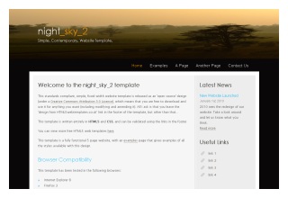 Night Sky 2 responsive html5 template