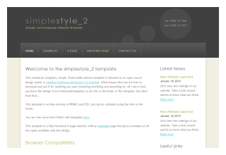 Simple Style 2 responsive html5 template