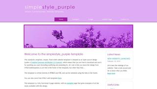 Simplestyle Purple responsive html5 template